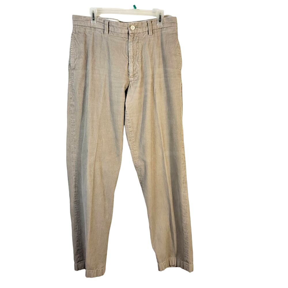 Nautica Corduroy Pants Men's 34/34 Tan Khaki Preppy Classic Casual Winter
